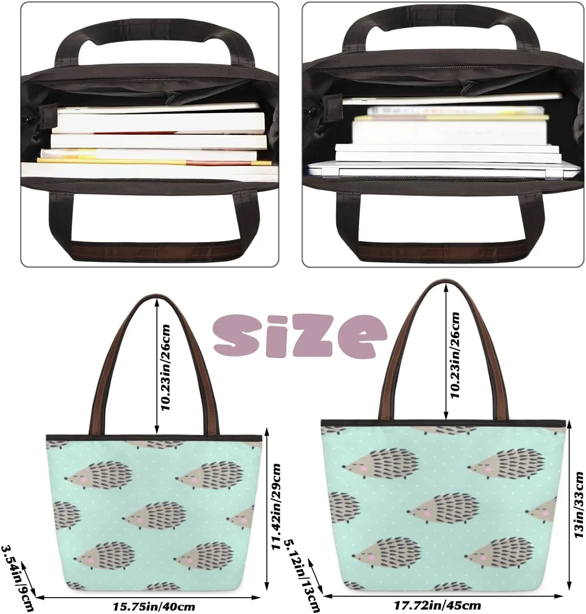 Tote Bag for Women with Zipper Large Capacity Top Handle Casual Shoulder Bag Handbag Reusable Shopping