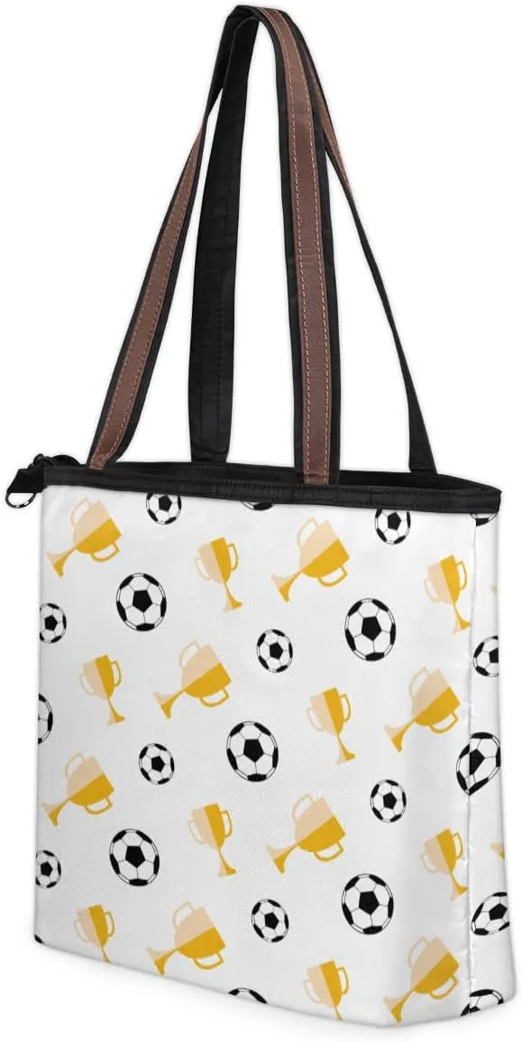 Tote Bag for Women with Zipper Large Capacity Top Handle Casual Shoulder Bag Handbag Reusable Shopping