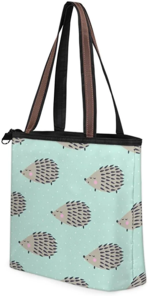 Tote Bag for Women with Zipper Large Capacity Top Handle Casual Shoulder Bag Handbag Reusable Shopping