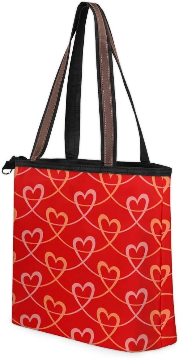 Tote Bag for Women with Zipper Large Capacity Top Handle Casual Shoulder Bag Handbag Reusable Shopping
