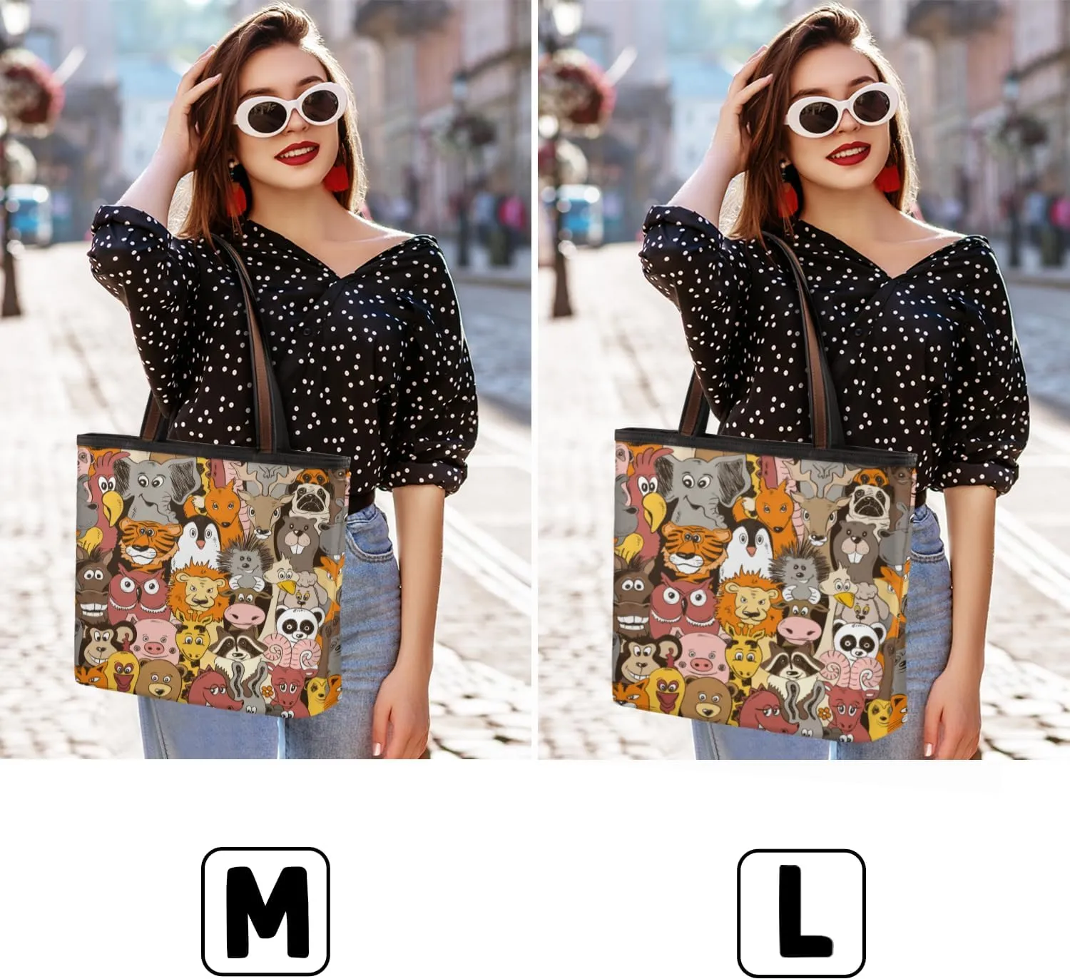 Tote Bag for Women with Zipper Large Capacity Top Handle Casual Shoulder Bag Handbag Reusable Shopping
