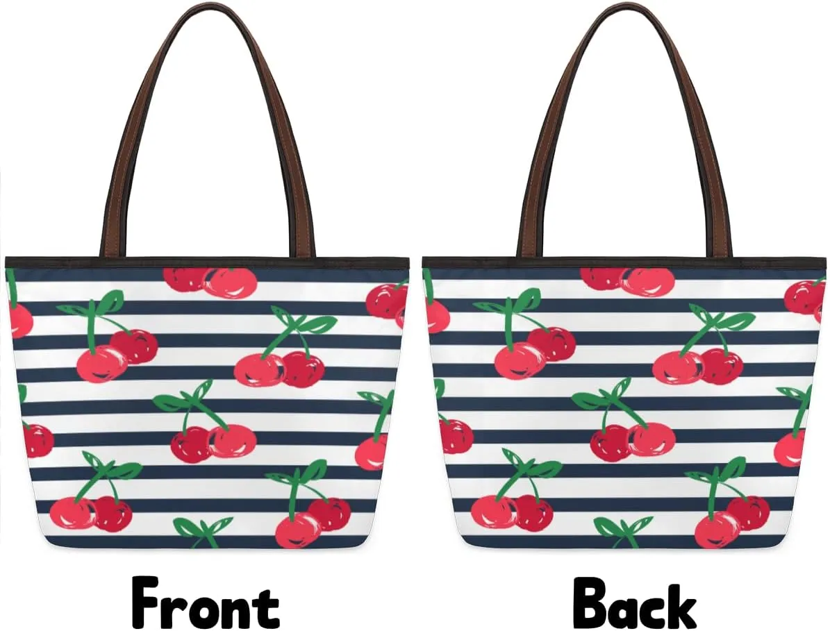 Tote Bag for Women with Zipper Large Capacity Top Handle Casual Shoulder Bag Handbag Reusable Shopping