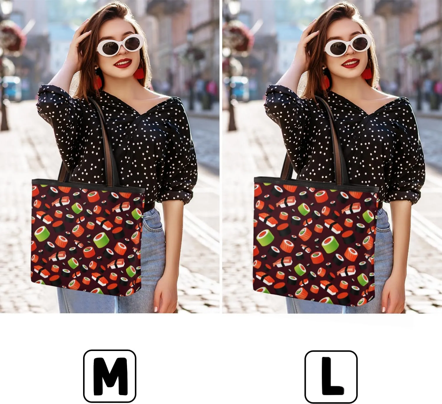 Tote Bag for Women with Zipper Large Capacity Top Handle Casual Shoulder Bag Handbag Reusable Shopping