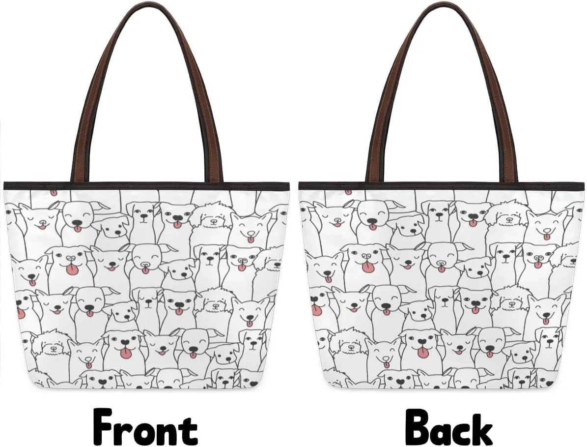 Tote Bag for Women with Zipper Large Capacity Top Handle Casual Shoulder Bag Handbag Reusable Shopping