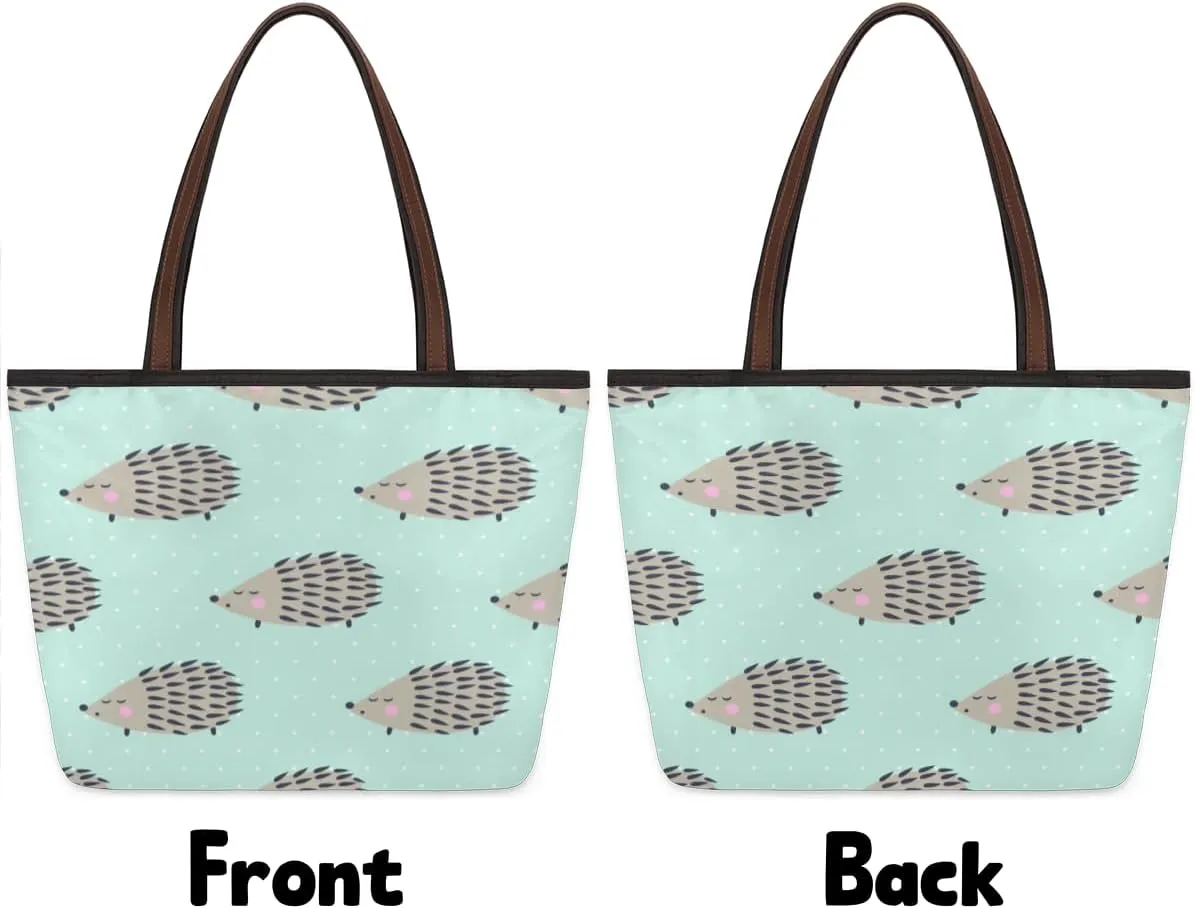 Tote Bag for Women with Zipper Large Capacity Top Handle Casual Shoulder Bag Handbag Reusable Shopping