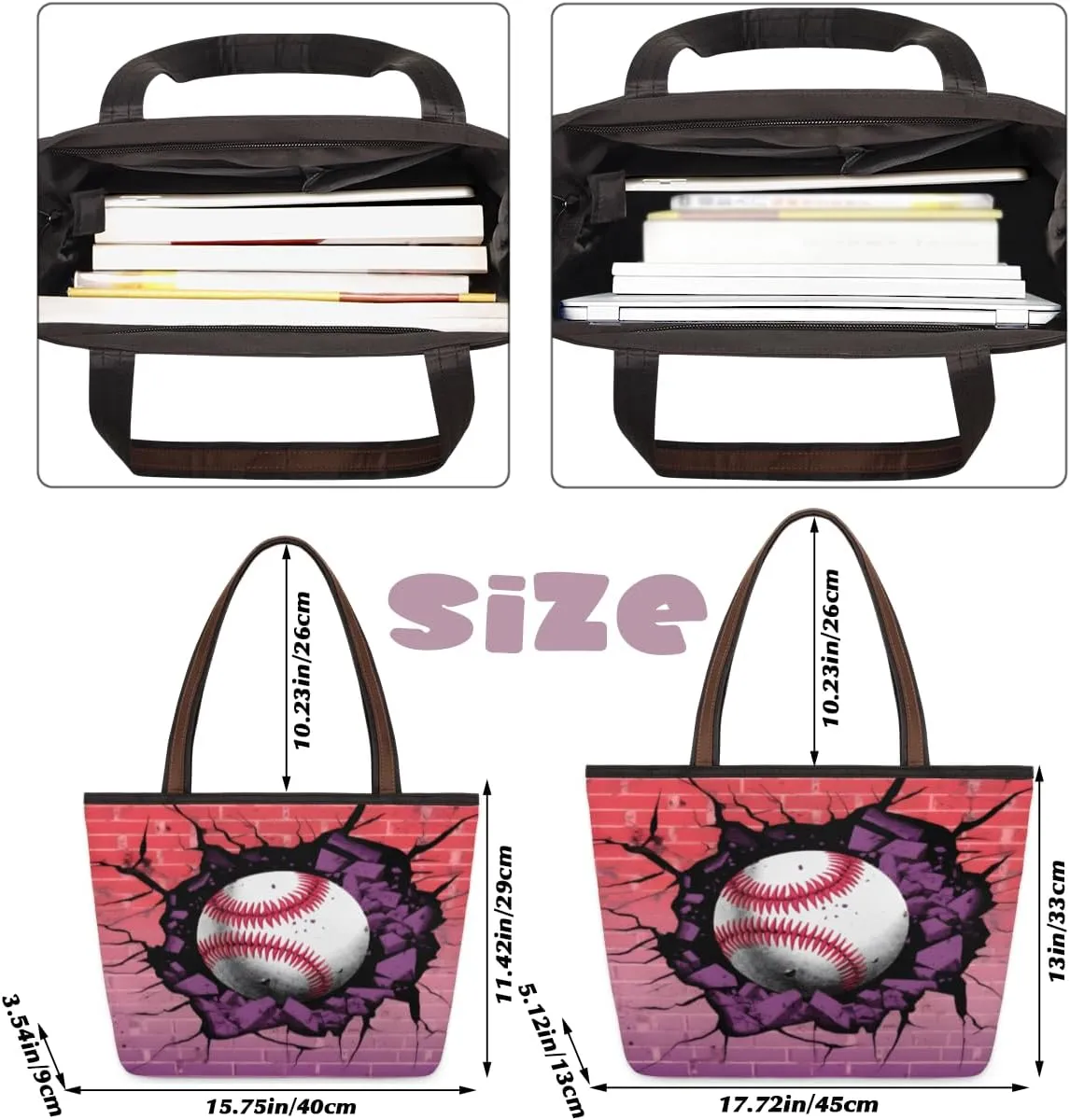 Tote Bag for Women with Zipper Large Capacity Top Handle Casual Shoulder Bag Handbag Reusable Shopping