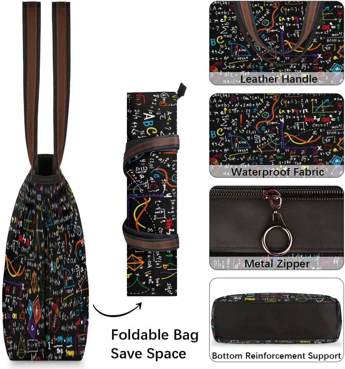 Tote Bag for Women with Zipper Large Capacity Top Handle Casual Shoulder Bag Handbag Reusable Shopping