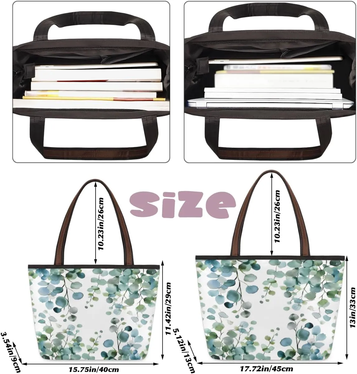 Tote Bag for Women with Zipper Large Capacity Top Handle Casual Shoulder Bag Handbag Reusable Shopping