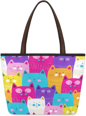 Tote Bag for Women with Zipper Large Capacity Top Handle Casual Shoulder Bag Handbag Reusable Shopping