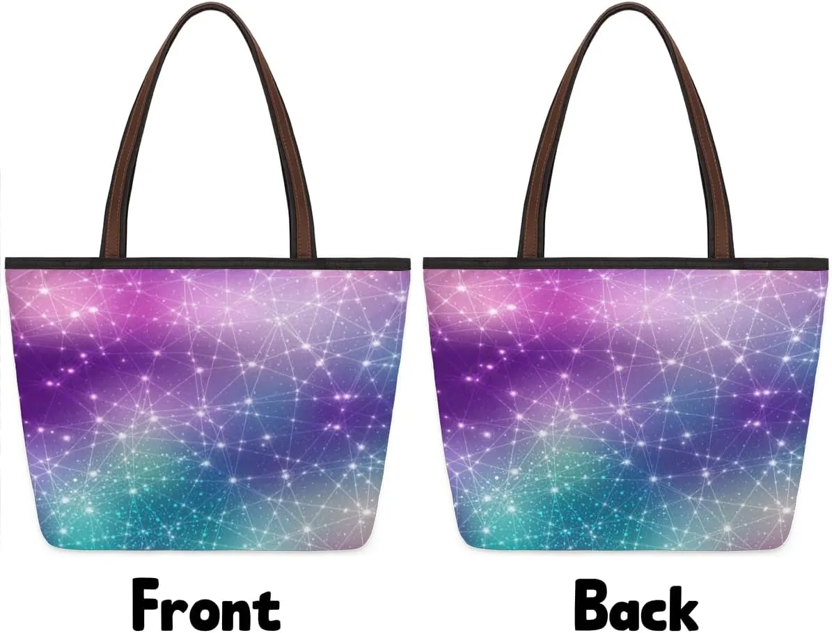 Tote Bag for Women with Zipper Large Capacity Top Handle Casual Shoulder Bag Handbag Reusable Shopping