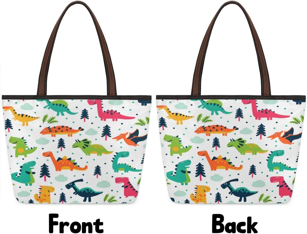 Tote Bag for Women with Zipper Large Capacity Top Handle Casual Shoulder Bag Handbag Reusable Shopping