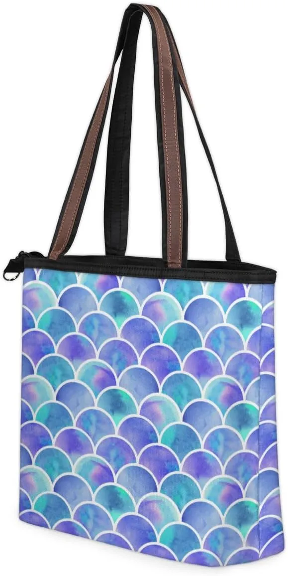 Tote Bag for Women with Zipper Large Capacity Top Handle Casual Shoulder Bag Handbag Reusable Shopping