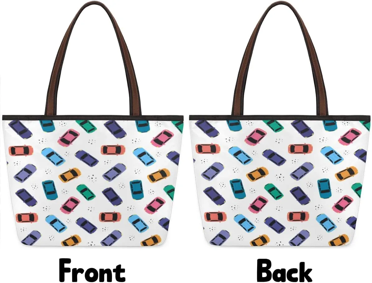 Tote Bag for Women with Zipper Large Capacity Top Handle Casual Shoulder Bag Handbag Reusable Shopping