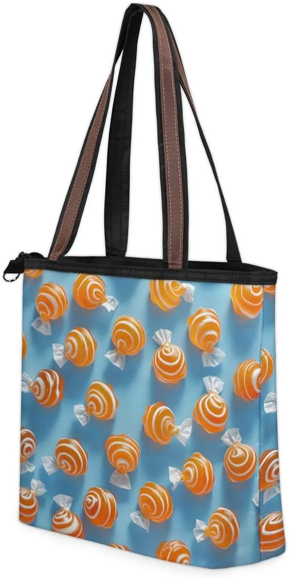Tote Bag for Women with Zipper Large Capacity Top Handle Casual Shoulder Bag Handbag Reusable Shopping