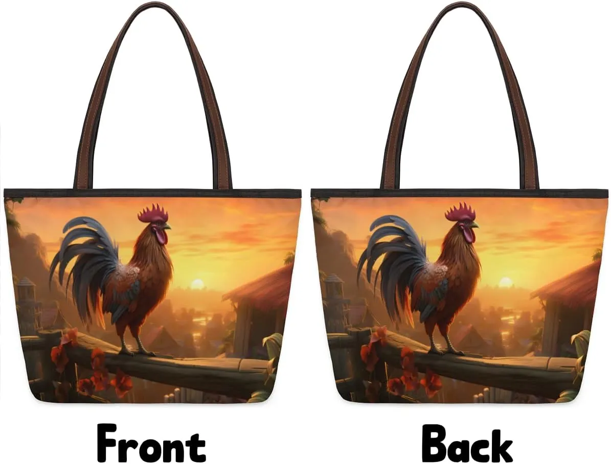 Tote Bag for Women with Zipper Large Capacity Top Handle Casual Shoulder Bag Handbag Reusable Shopping