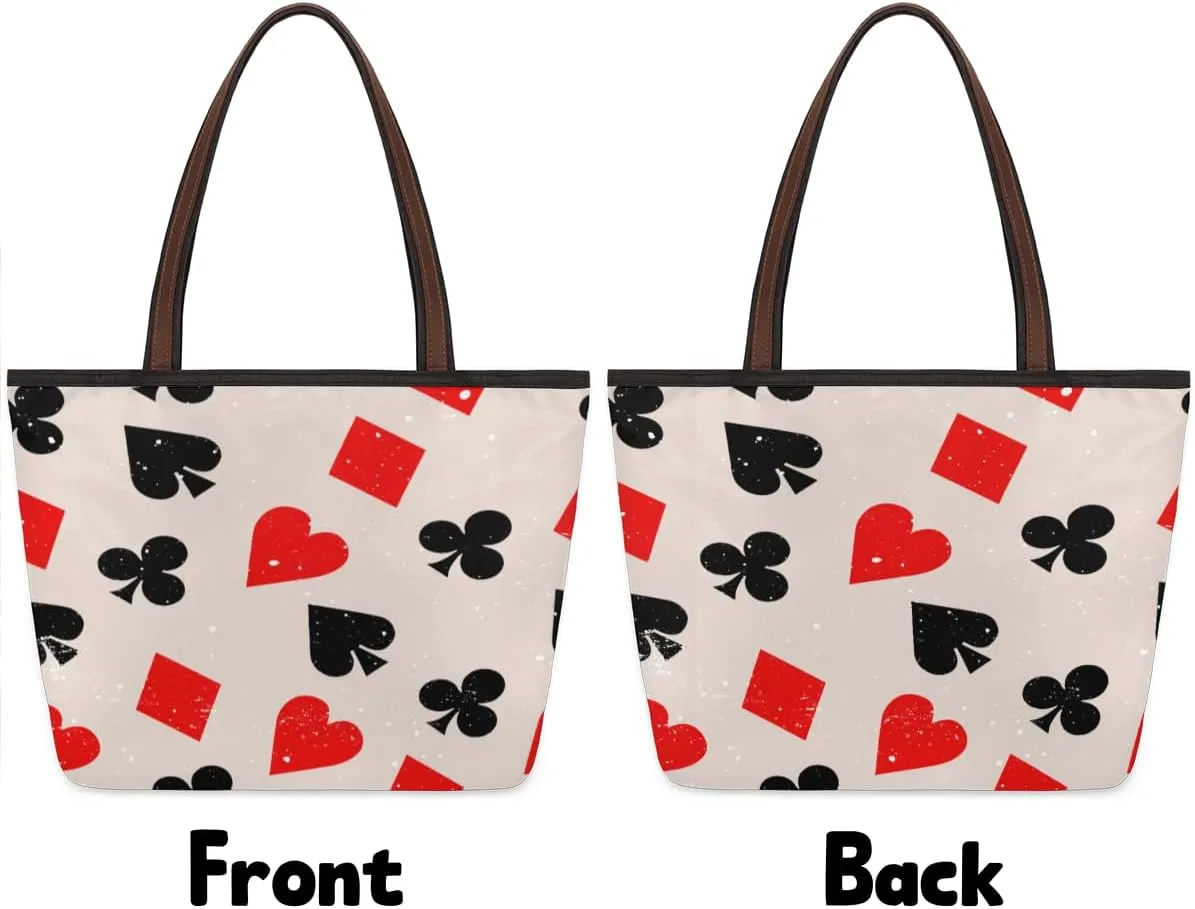 Tote Bag for Women with Zipper Large Capacity Top Handle Casual Shoulder Bag Handbag Reusable Shopping