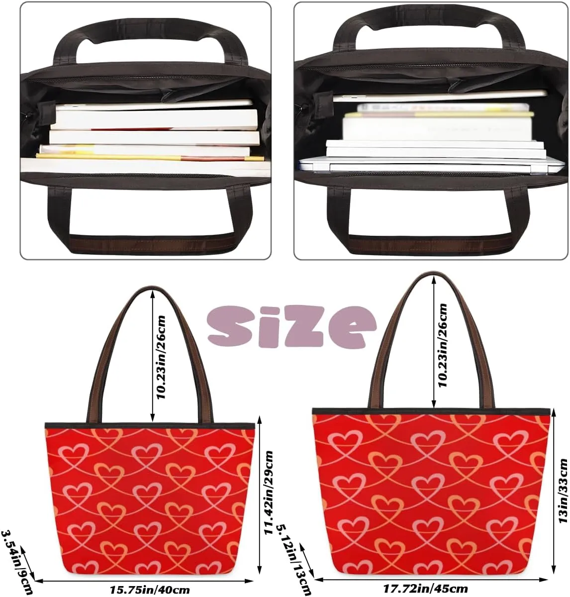 Tote Bag for Women with Zipper Large Capacity Top Handle Casual Shoulder Bag Handbag Reusable Shopping