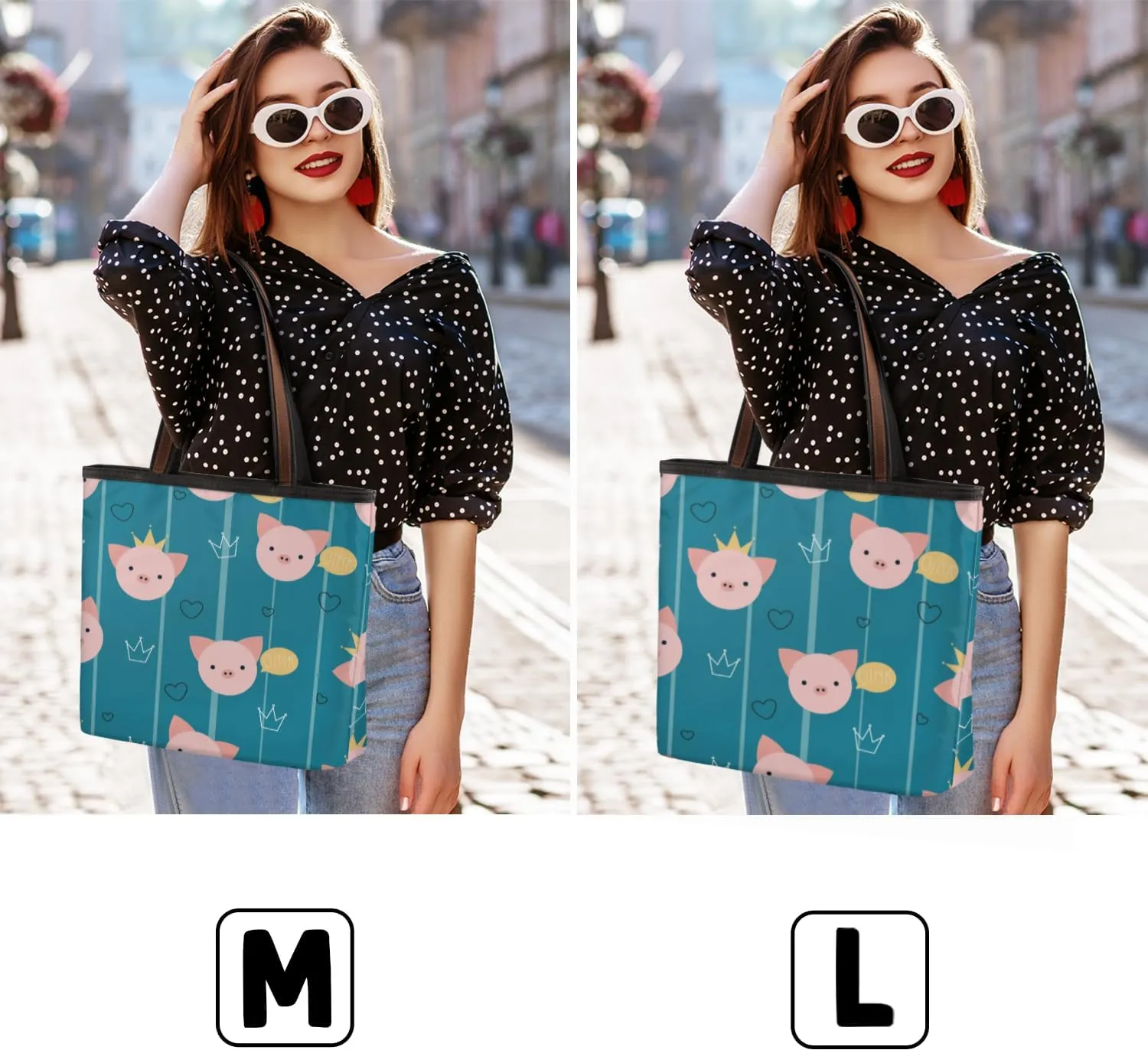 Tote Bag for Women with Zipper Large Capacity Top Handle Casual Shoulder Bag Handbag Reusable Shopping