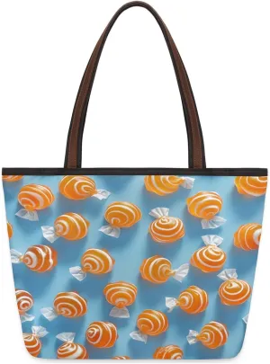 Tote Bag for Women with Zipper Large Capacity Top Handle Casual Shoulder Bag Handbag Reusable Shopping