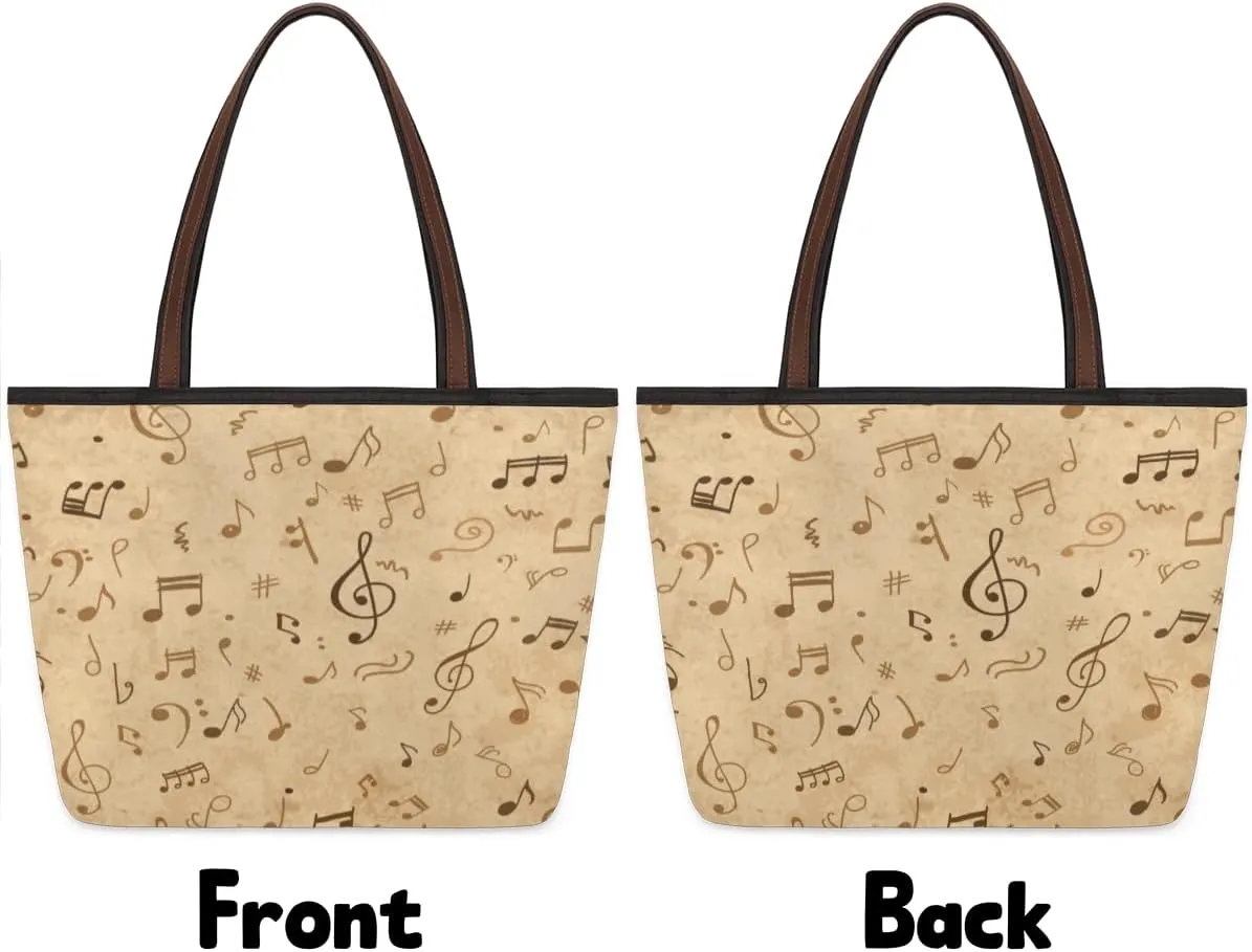 Tote Bag for Women with Zipper Large Capacity Top Handle Casual Shoulder Bag Handbag Reusable Shopping