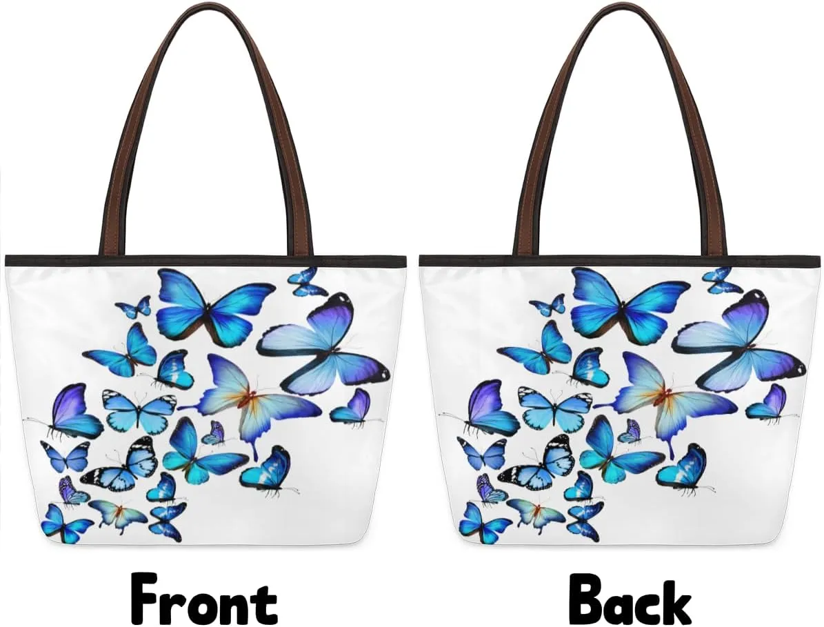 Tote Bag for Women with Zipper Large Capacity Top Handle Casual Shoulder Bag Handbag Reusable Shopping