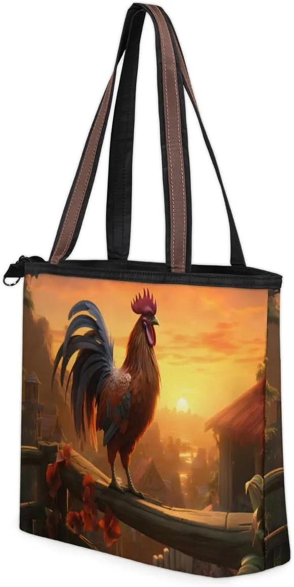 Tote Bag for Women with Zipper Large Capacity Top Handle Casual Shoulder Bag Handbag Reusable Shopping