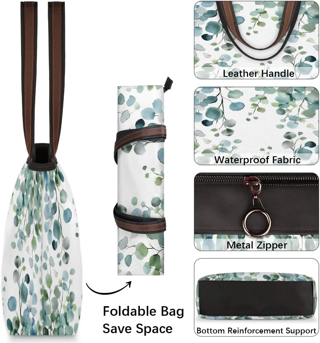 Tote Bag for Women with Zipper Large Capacity Top Handle Casual Shoulder Bag Handbag Reusable Shopping