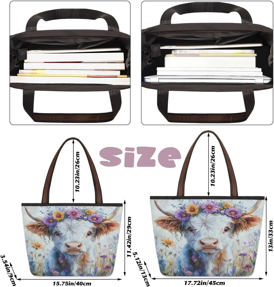 Tote Bag for Women with Zipper Large Capacity Top Handle Casual Shoulder Bag Handbag Reusable Shopping