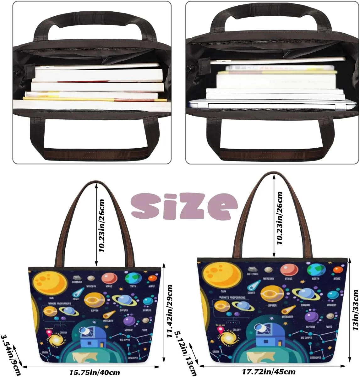 Tote Bag for Women with Zipper Large Capacity Top Handle Casual Shoulder Bag Handbag Reusable Shopping