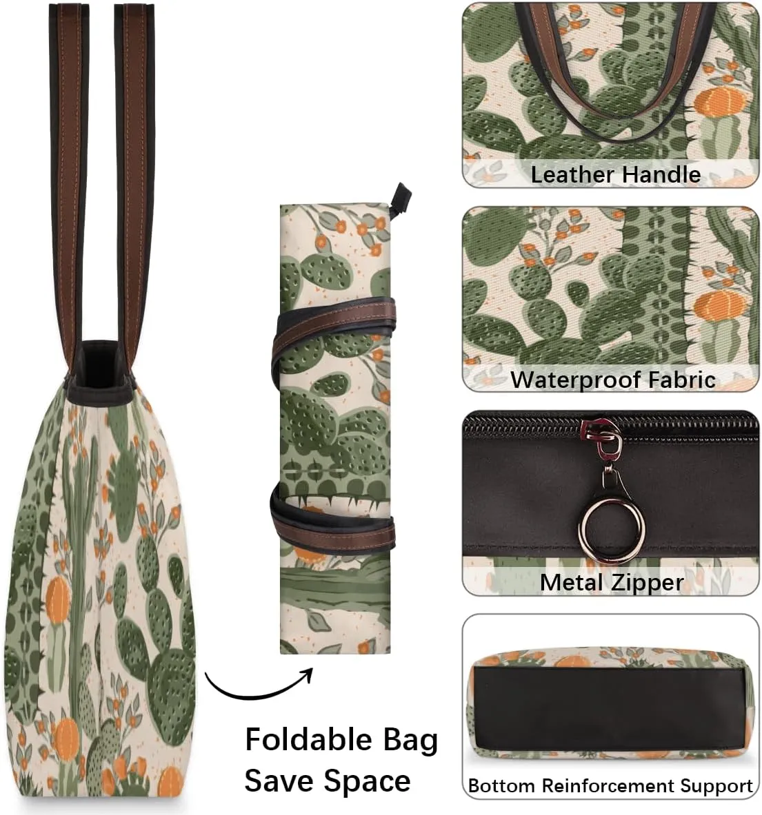 Tote Bag for Women with Zipper Large Capacity Top Handle Casual Shoulder Bag Handbag Reusable Shopping