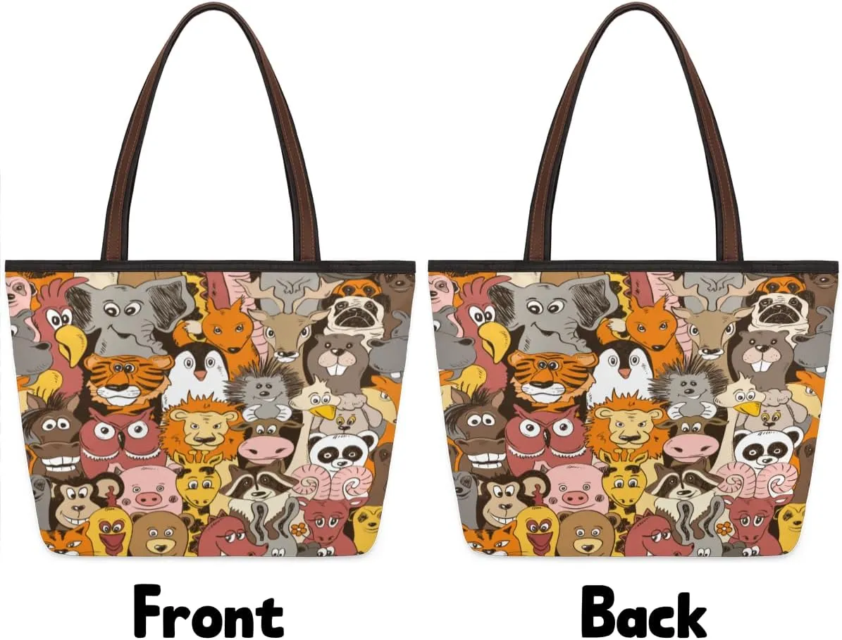 Tote Bag for Women with Zipper Large Capacity Top Handle Casual Shoulder Bag Handbag Reusable Shopping
