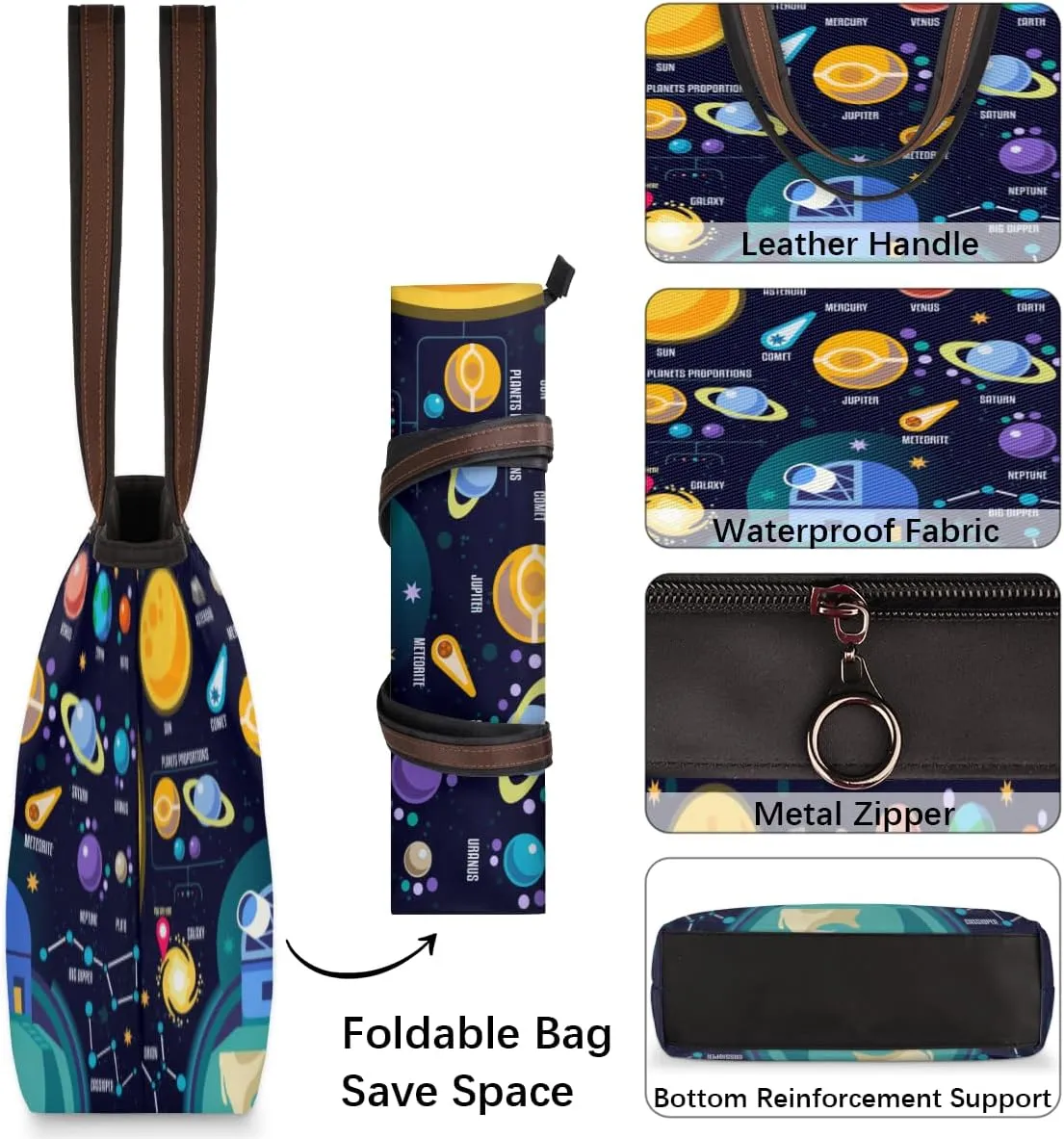 Tote Bag for Women with Zipper Large Capacity Top Handle Casual Shoulder Bag Handbag Reusable Shopping