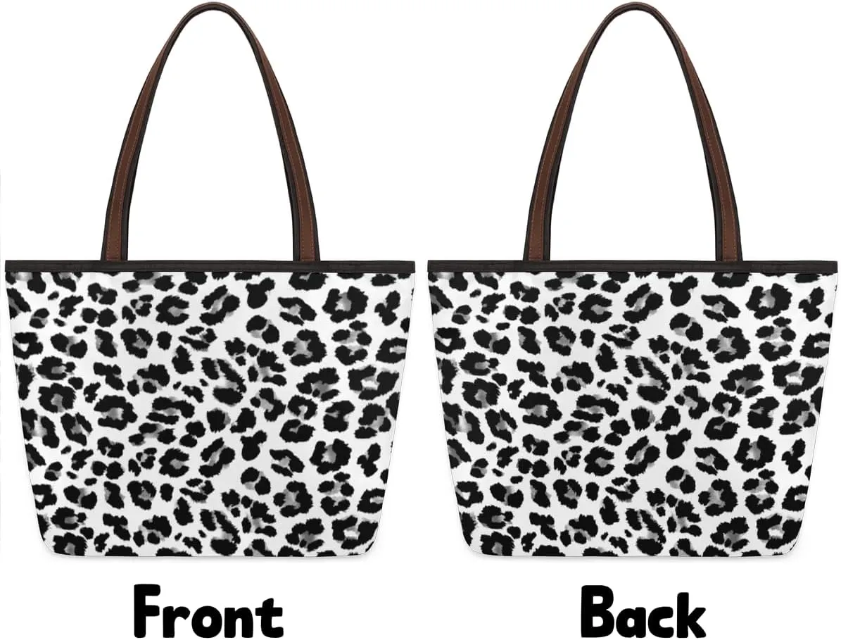 Tote Bag for Women with Zipper Large Capacity Top Handle Casual Shoulder Bag Handbag Reusable Shopping
