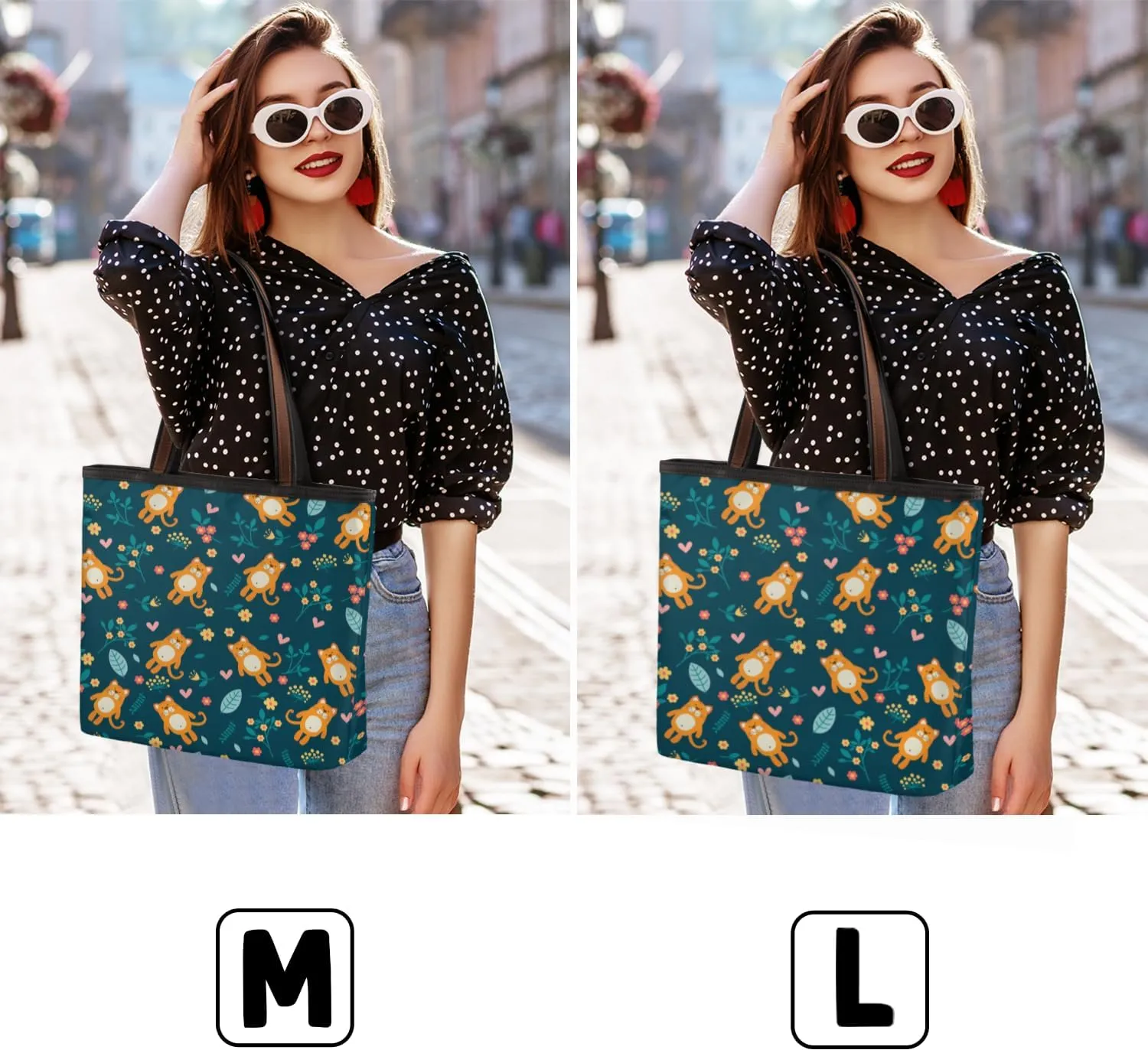 Tote Bag for Women with Zipper Large Capacity Top Handle Casual Shoulder Bag Handbag Reusable Shopping