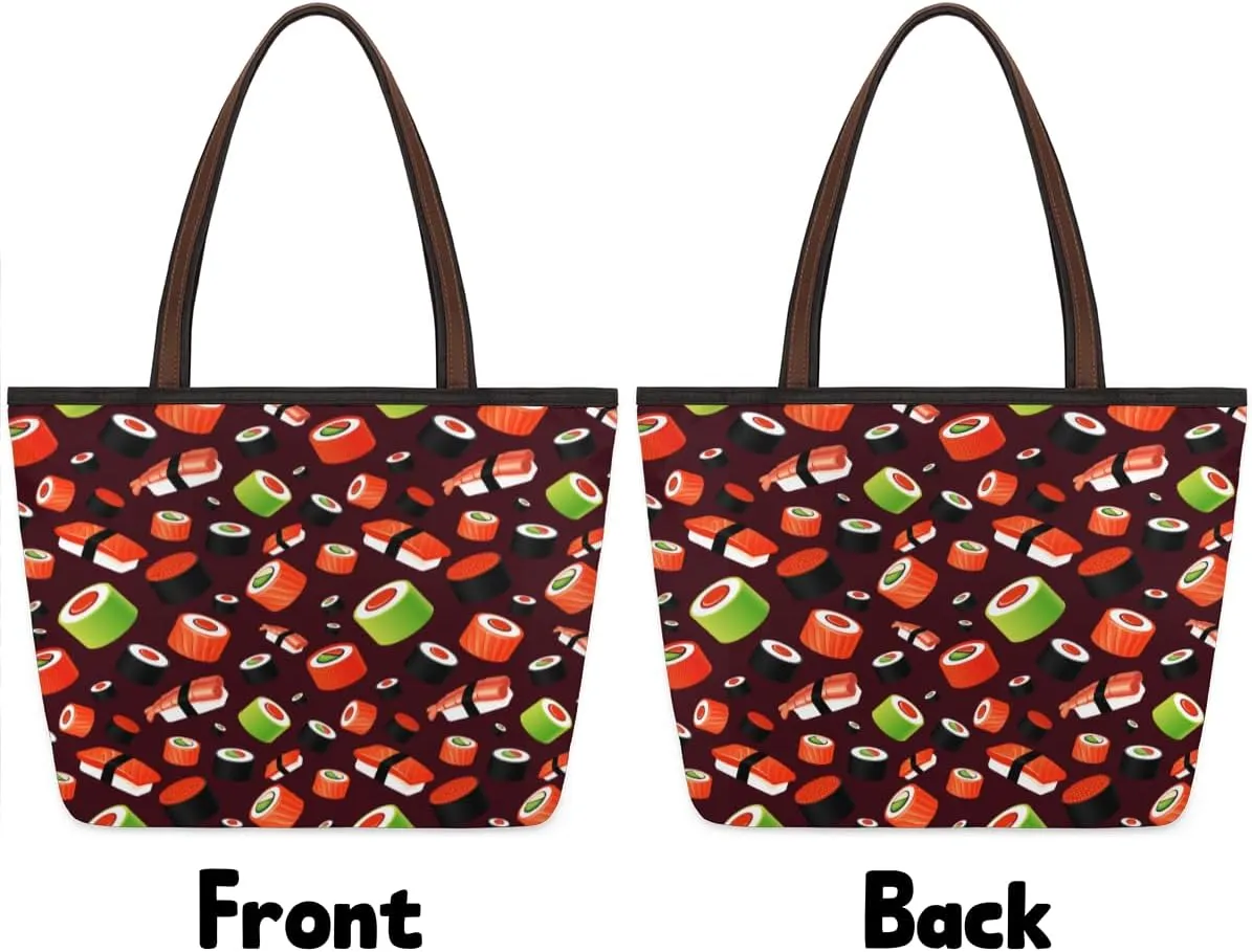 Tote Bag for Women with Zipper Large Capacity Top Handle Casual Shoulder Bag Handbag Reusable Shopping