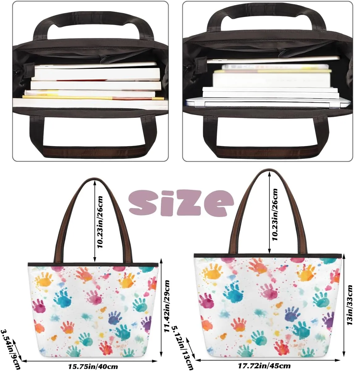 Tote Bag for Women with Zipper Large Capacity Top Handle Casual Shoulder Bag Handbag Reusable Shopping