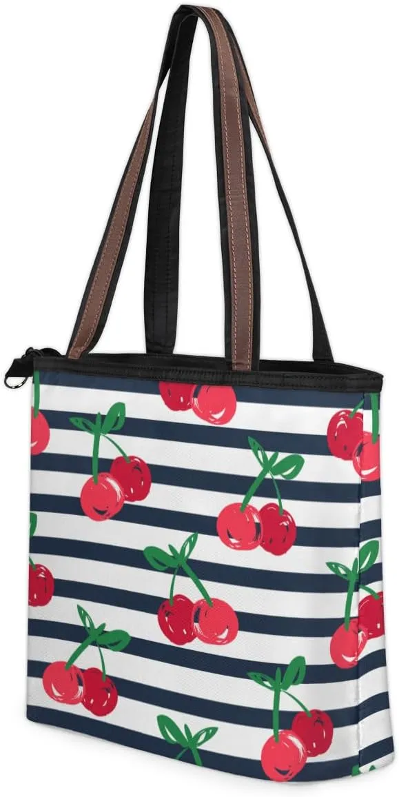 Tote Bag for Women with Zipper Large Capacity Top Handle Casual Shoulder Bag Handbag Reusable Shopping