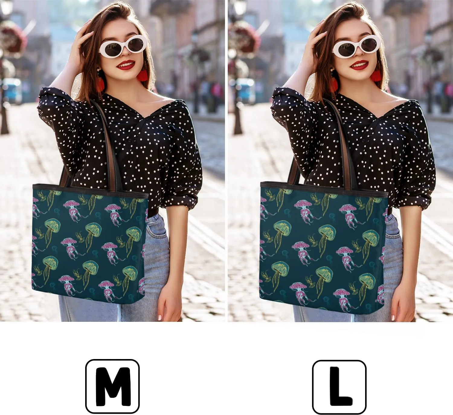 Tote Bag for Women with Zipper Large Capacity Top Handle Casual Shoulder Bag Handbag Reusable Shopping