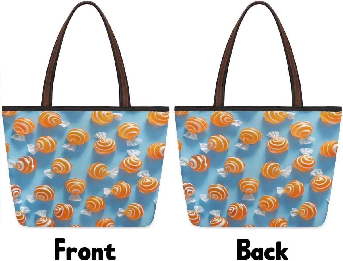 Tote Bag for Women with Zipper Large Capacity Top Handle Casual Shoulder Bag Handbag Reusable Shopping