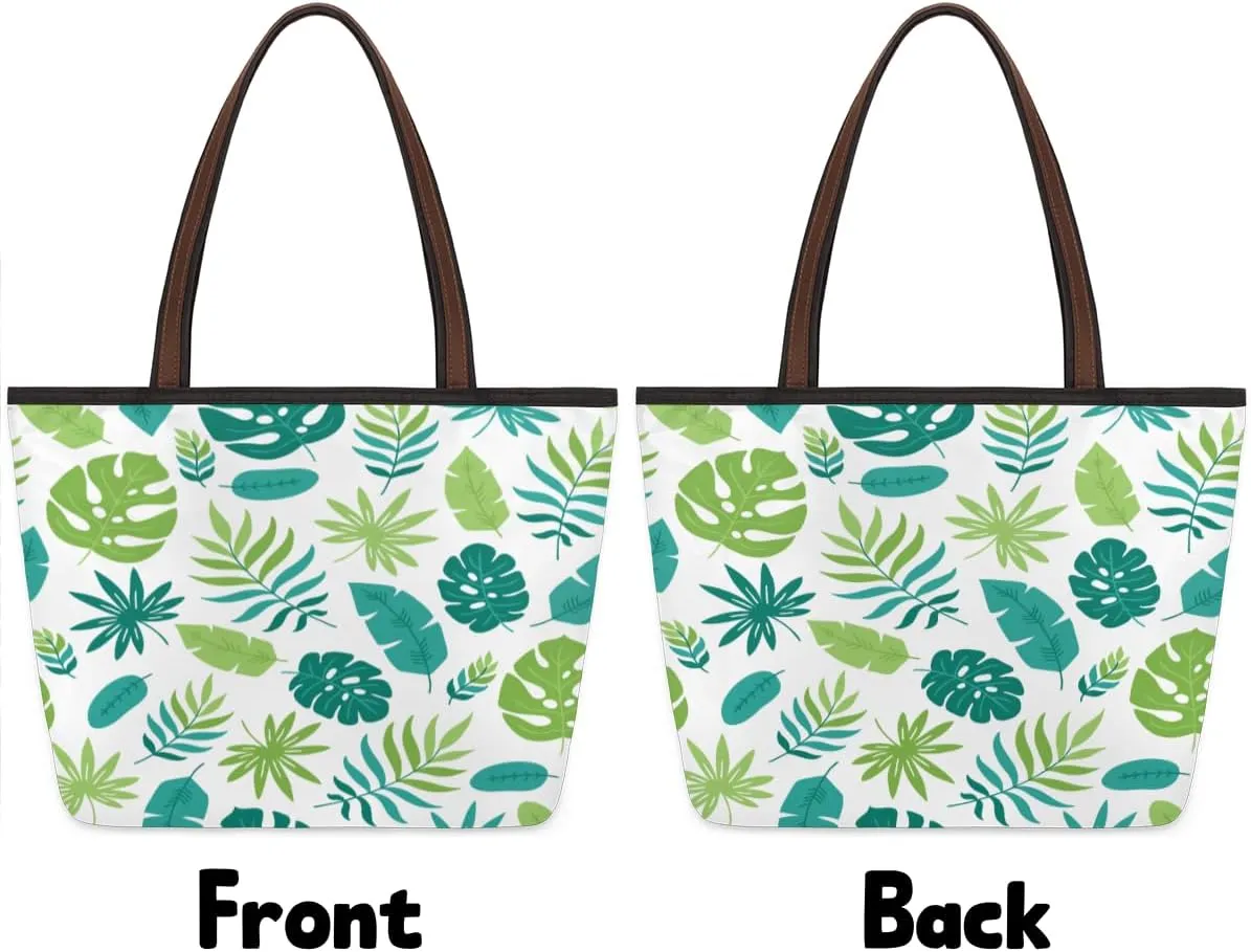 Tote Bag for Women with Zipper Large Capacity Top Handle Casual Shoulder Bag Handbag Reusable Shopping
