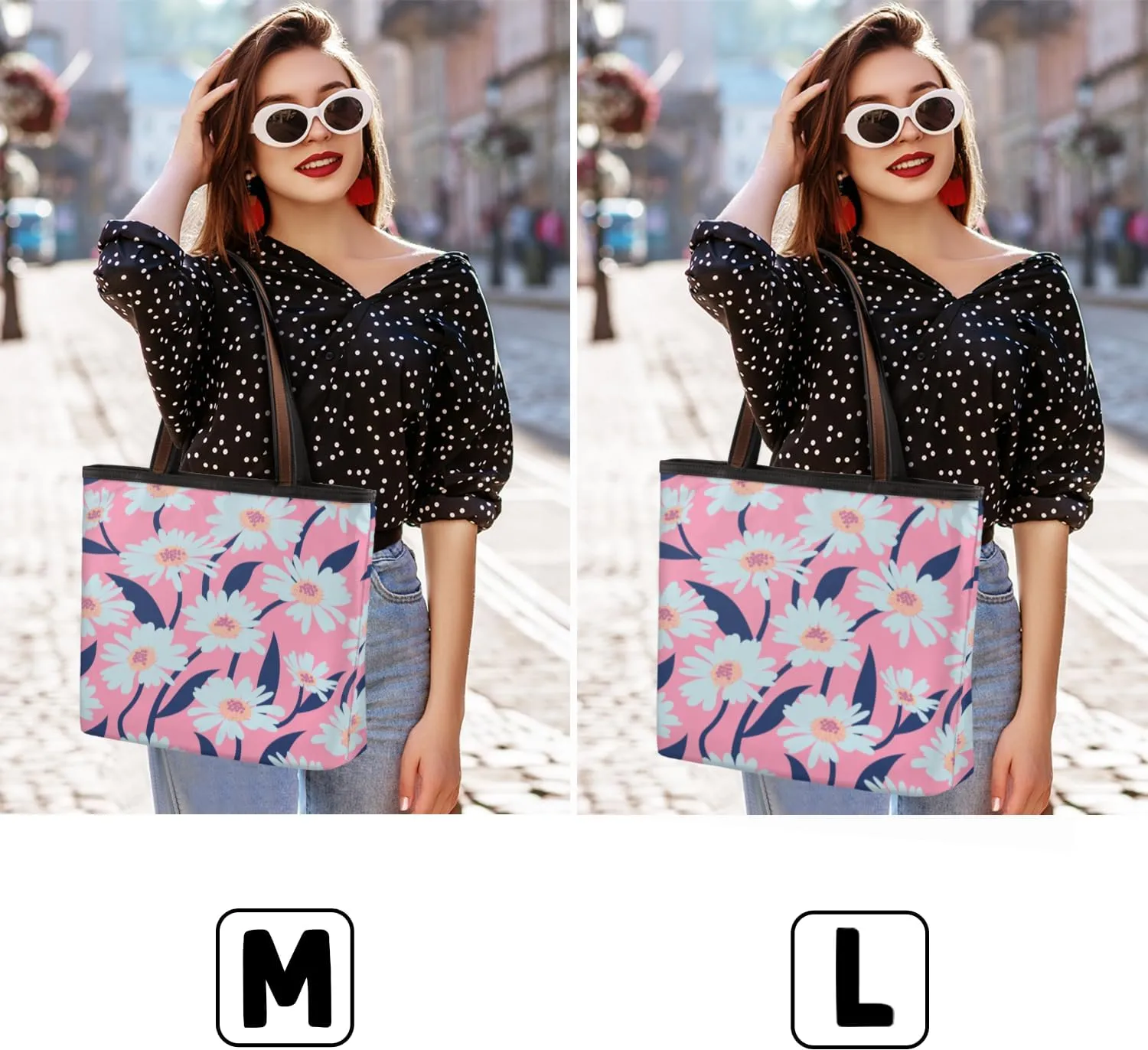 Tote Bag for Women with Zipper Large Capacity Top Handle Casual Shoulder Bag Handbag Reusable Shopping
