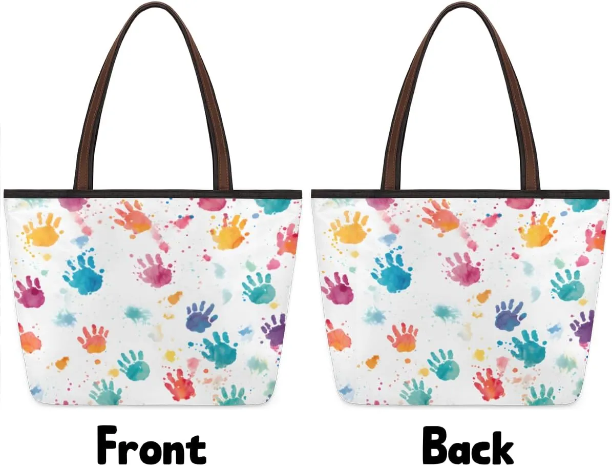 Tote Bag for Women with Zipper Large Capacity Top Handle Casual Shoulder Bag Handbag Reusable Shopping