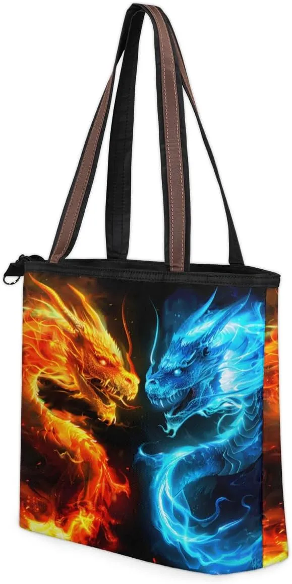 Tote Bag for Women with Zipper Large Capacity Top Handle Casual Shoulder Bag Handbag Reusable Shopping