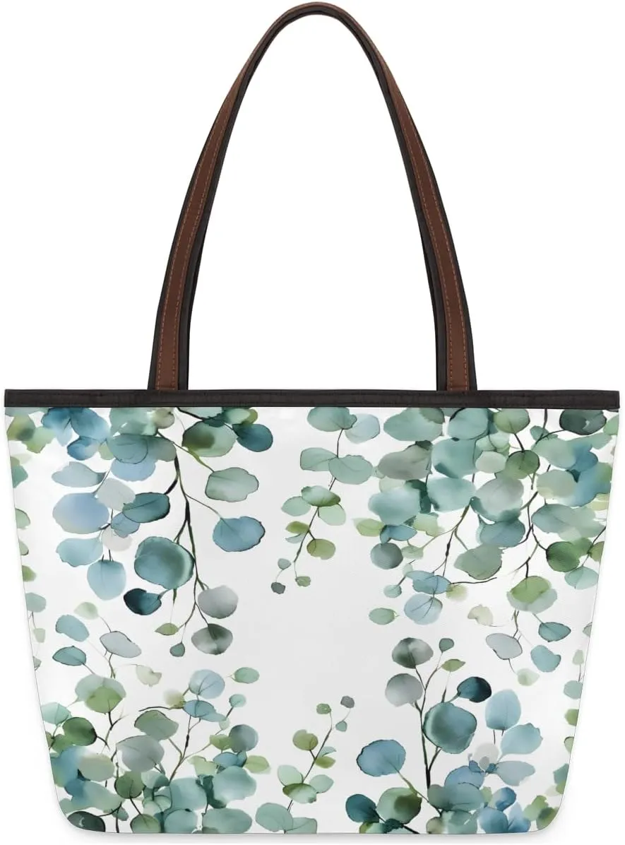 Tote Bag for Women with Zipper Large Capacity Top Handle Casual Shoulder Bag Handbag Reusable Shopping