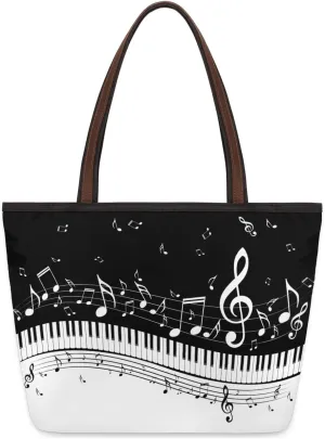 Tote Bag for Women with Zipper Large Capacity Top Handle Casual Shoulder Bag Handbag Reusable Shopping