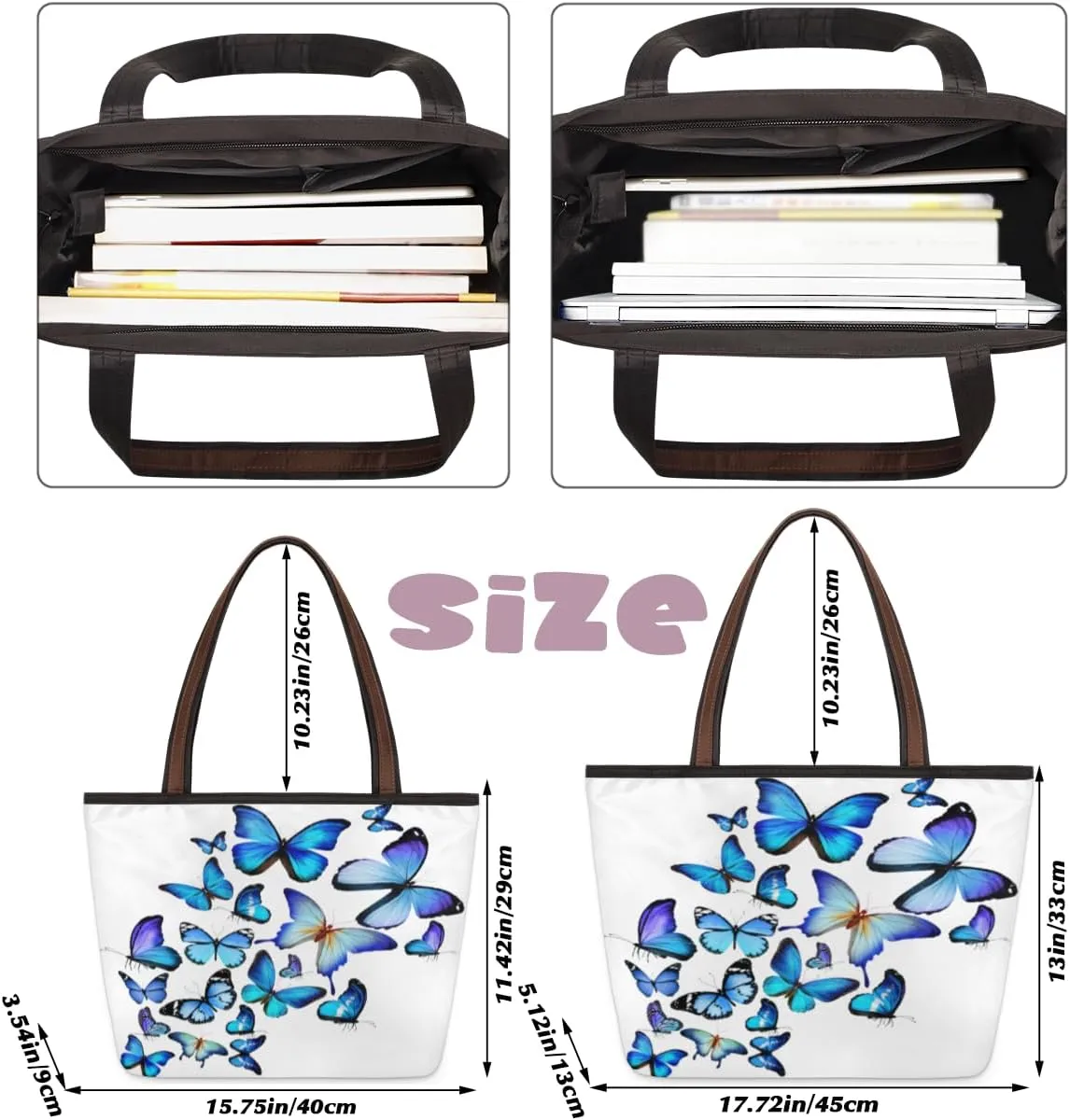 Tote Bag for Women with Zipper Large Capacity Top Handle Casual Shoulder Bag Handbag Reusable Shopping