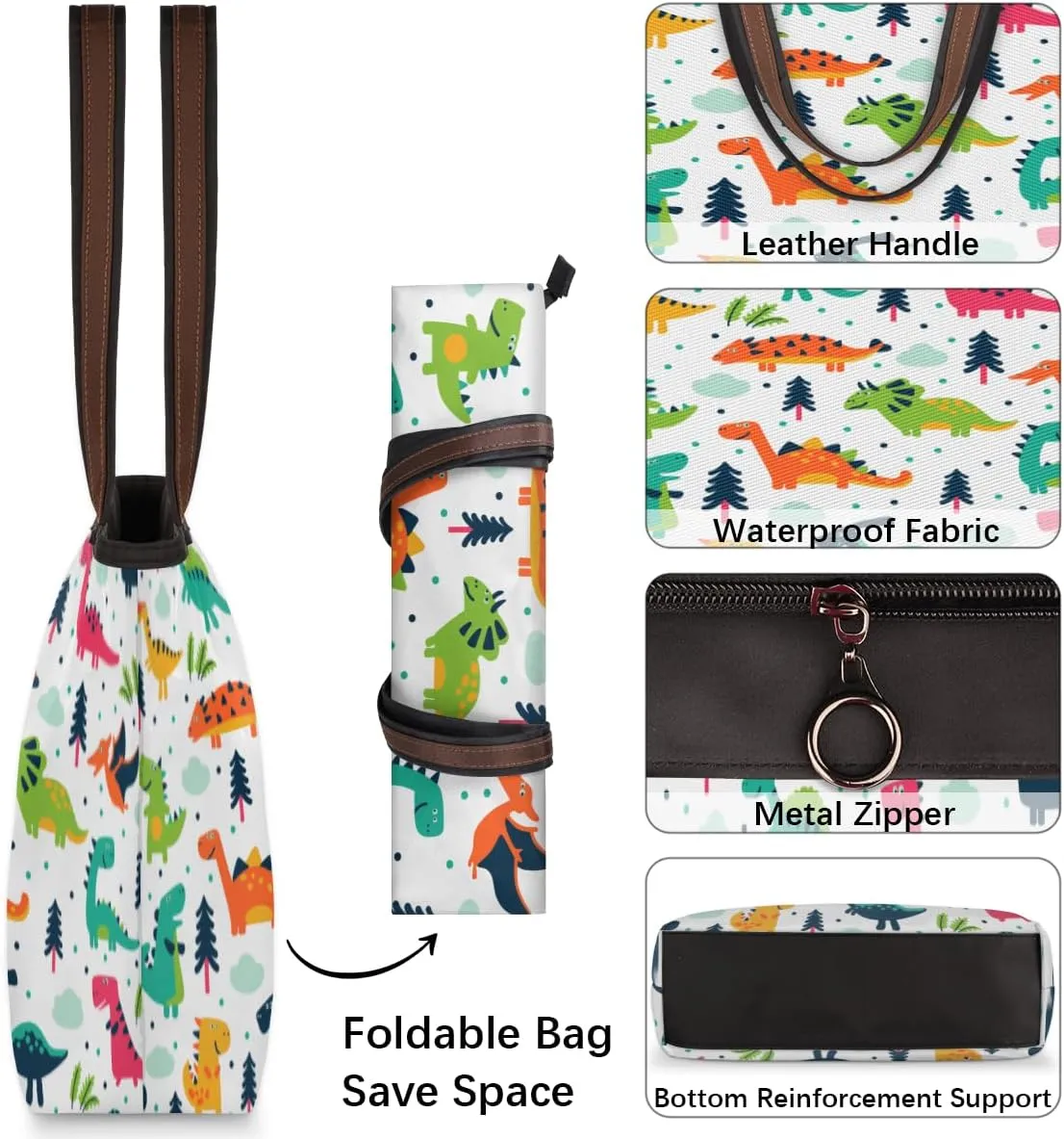 Tote Bag for Women with Zipper Large Capacity Top Handle Casual Shoulder Bag Handbag Reusable Shopping