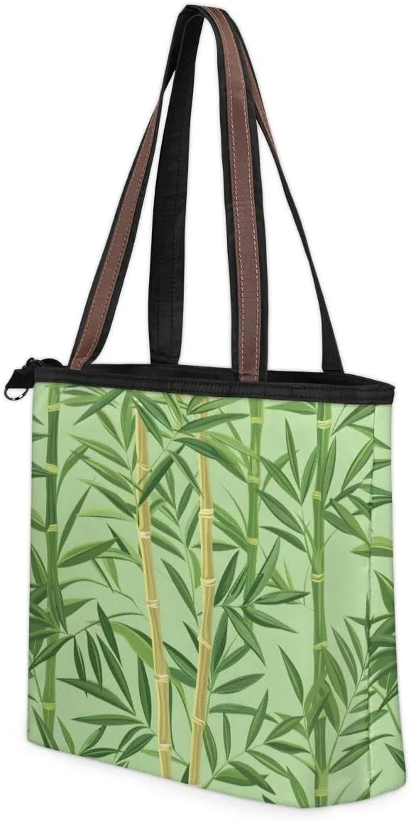 Tote Bag for Women with Zipper Large Capacity Top Handle Casual Shoulder Bag Handbag Reusable Shopping