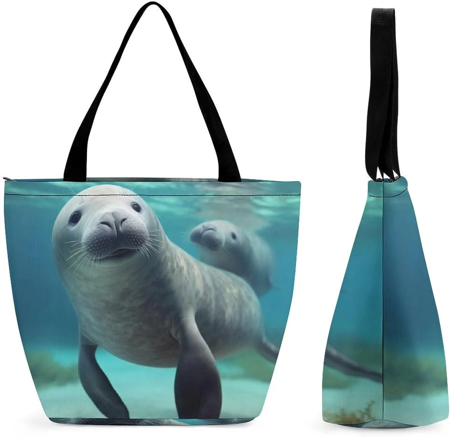 Tote Bag Reusable Grocery Bag Foldable Shopping Bag Extra Large Shoulder Bag Trick Or Treat Tote Bag for Work