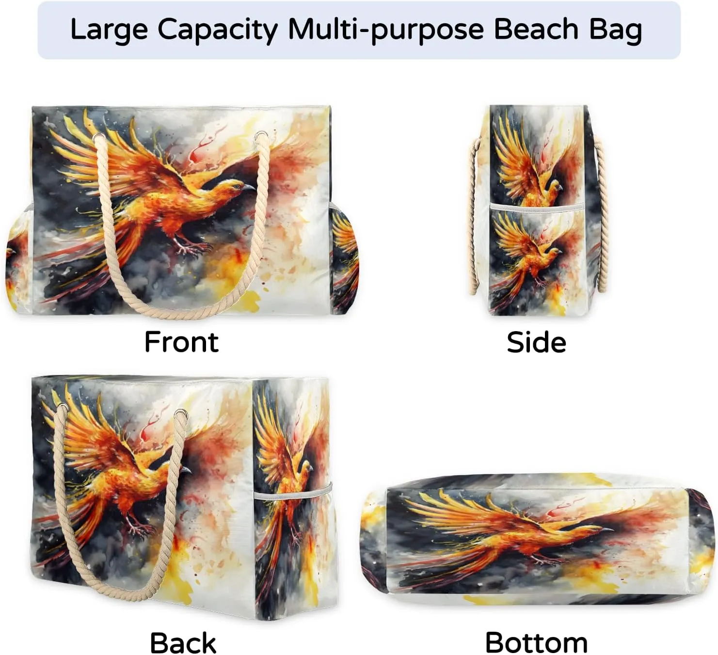 Tote Beach Bag for Women Large Zipper Beach Bags Waterproof Sandproof Gym Swim Pool Travel Bag